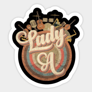 Music Tour Vintage Retro Style // LADY A Sticker